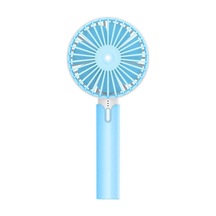 Mini Usb Şarj Edilebilir Taşınabilir Fan, Sessiz, 3 Hız Mavi