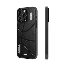 İphone 15 Pro Uyumlu Kılıf Magsafe Şarj Özellikli Youngkit Backboard Serisi Leather Siyah