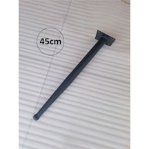 1 Adet-45cm Metal Konik Ayak-sehpa Ayağı-siyah Renk Boyalı