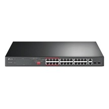 Tp-lınk Tl-sl1226p 24 Port 10/100 24 Port Poe 2 Port Uplınk +2 Sfp Yonetılemez Rack Mount Swıtch
