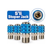 5 Adet - 8 Mm Mavi Hortum Uç Stoper Jack