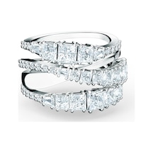 5584656 Swarovski Yüzük Twıst-rıng Wrap Czwh-rhs Full Pave 50