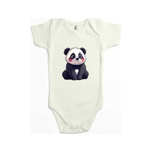 Zepplin Giyim Şirin Panda Sarı Bebek Body Zıbın