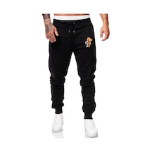 Tarzsokak Guys Bear Graphic Drawstring Eşofman Altı Siyah