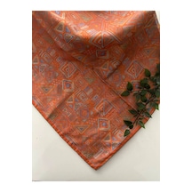 Silk Home Hiyeroglif Desen Soft Pamuk Eşarp Taba
