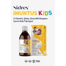 Imuntus Kids Portakal Aromalı C Vitamini, Çinko Ve Zencefilli Komplex İçeren Gıda Takviyesi 150ml