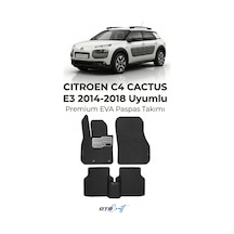 Citroen C4 Cactus E3 2014-2018 Araca Özel 3d Havuzlu Eva Paspas Tam Set 5 Parça