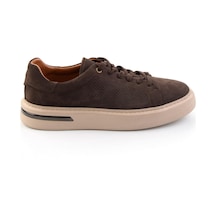 Kahve Hakiki Deri Erkek Sneaker E01396200701 Kahve