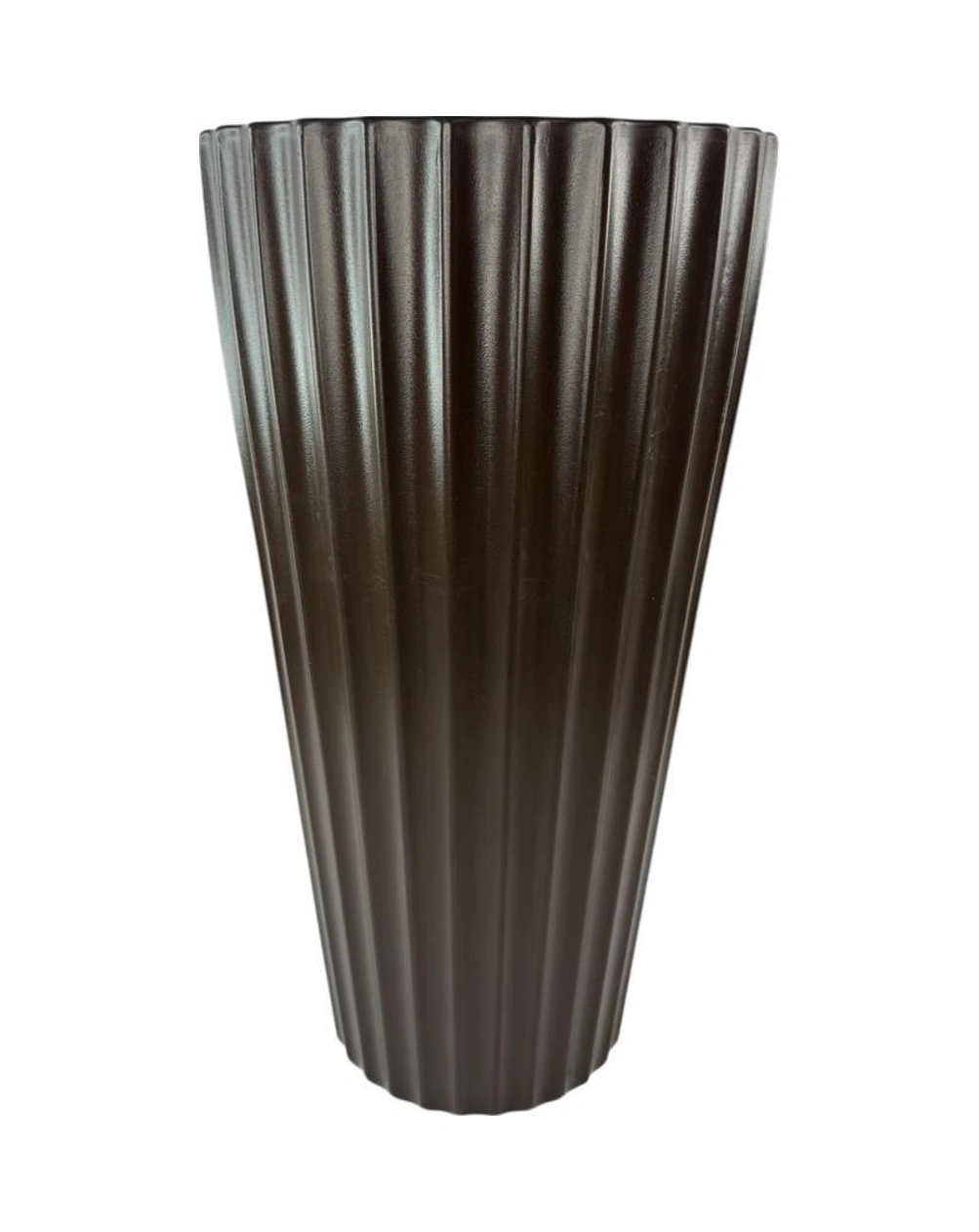 Kahverengi Lilyum Model Vazo Dekoratif Plastik Saksı 57cm 9 Litre İç Hacim Estetik Ve Modern Tasarım Kahverengi