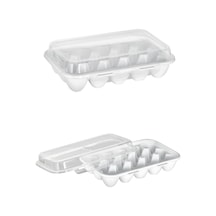 15'li Egg Box Kilit Kapaklı Yumurtalık & Yumurta Kutusu Plastik Çok Renkli Diğer