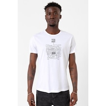 Prison Break Labyrinth Beyaz Erkek Bisikletyaka Tshirt 001