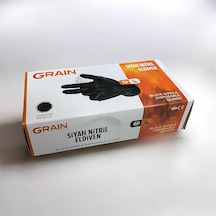Graın Siyah Nitril Eldiven L 50 Adet