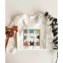 İmaj Tuğbababy Boo Halloween Desenli Organik Bebek Uzun Kol Body Beyaz