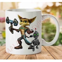 A2541 Ratchet Clank İki Tarafı Baskılı Kupa Bardak.jpg Çok Renkli