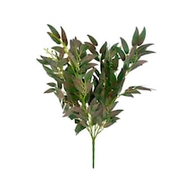 Yapay Çiçek Zeytin Yaprağı Demeti 4 Dallı 50cm Kahve Yeşil