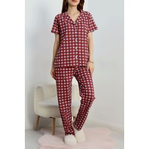 Seka Store Seka Baskılı Düğmeli Pijama Takım Laciekose - 50776.1773. Çok Renkli