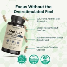 Vınatura Shilajit For Men And Women Pure Himalayan Shilajit 1000mg 50% Fulvic Acid - 60 Caps