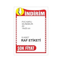 Silinebilir Pvc Kaplamalı A5 14X20 cm Indirim Etiketi Raf Önü Eti
