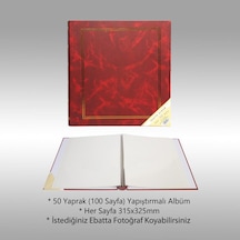 Nurcan Foto NRCN-C50315 315 x 325 MM 50 Yaprak 100 Sayfa Ciltbezli Yapıştırmalı Fotoğraf Albümü