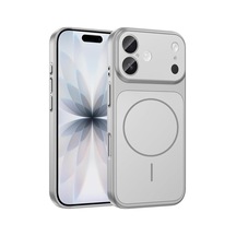 Apple İle Uyumlu İphone 16 Kılıf M-safe Şarj Özellikli Kamera Korumalı Formen Kapak Gümüş