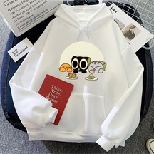 Startmore Beyaz Luo Xiao Hei Kedi Karikatür Kawaii Casu Beyaz