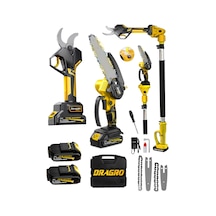 Dragro Drg-50 Mm 50mm Dijital Göstergeli Budama Makası Otomatik Yağlama Kömürsüz Testere Teleskobik Kol S