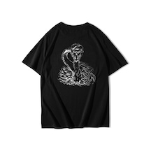 Brz Collection Oversize Cobra And Flamingo T-shirt-siyah Siyah