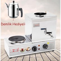 Mizan Tek Demlikli 10 Lt. Çay Kazanı - Demlik Hediyeli !!
