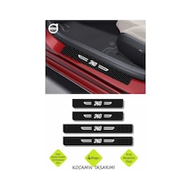 240 Yazılı Karbon Kapı Eşiği Volvo 240 İçin Siyah Dekoratif 2 Ön 2 Arka Kapı Koruyucu Set Volvo 240