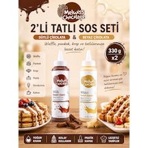 Melwiss Chocolate 2 Li Tatlı Sos Seti Sütlü Ve Beyaz Çikolata Sosu 330 Gr X 2