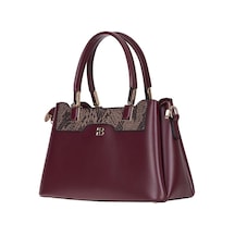 Bloominbag Varenne Bordeaux Wine Pu Deri Kadın El Ve Omuz Çantası Bordo