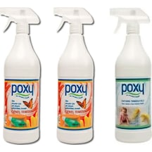 Poxy Genel Temizlik Sıvısı 2 x 1 L + Fayans Temizleyici 1 L