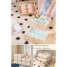 Piev Çok Amaçlı İç Çamaşırı Çorap Bebek Kıyafeti Düzenleyici Organizer 3 Lü Siyah