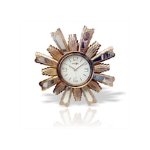 Büyük 70 Cm Salon Ofis Çeyiz Altın Ahşap Görünümlü Duvar Saa... Ahşap