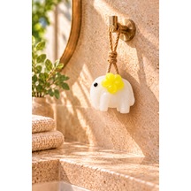 Dekoratif Kokulu Sabun & Peeling Etkili Asılabilir Dekoratif Banyo Sabunu & Sarı Çiçekli Fil Katı Sabun 8x10 Cm - 937766822 Diğer