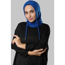 Hürrem Bone Saks Mavisi Bağcıklı Balaklava Boyunluklu Bere Triko Düz 2325 24 Saks Mavi
