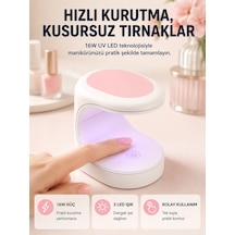Led Mini Oje Kurutucu Taşınabilir Hızlı Kuruma Cihazı 3 Led Işıklı Yeni Nesil