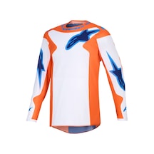 Alpinestars Fluid Grid Off-road Motosiklet Jerseyi Oranj Mavi Beyaz