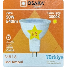 5 Adet Osaka 12volt 7w 50w Sarı 3000k Gu5.3 Duylu İğne Bacak Led Spot Ampul