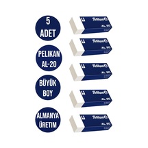 Pelikan Al-20 Büyük Boy Silgi, Beyaz, 5 Adet