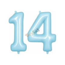 14 Rakam Folyo Balon Mavi Rengi 76 Cm