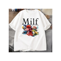 Tarzsokak Adam Balık Seviyorum Mılf Tshirt Komik Balık Sevgilisi T-shirt Erkekler Balıkçı Pamuk Erkek T 2908 Beyaz