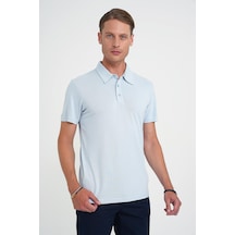 Efor Comfort Fit Polo Yaka Modal Karışım Kısa Kol Casual Mavi Tişört Ts 903 Mavi