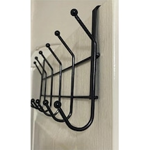 Siyah Kapı Arkası Askılığı 12 Kancalı Kapı Askılığı Metal Siyah Tr Diğer