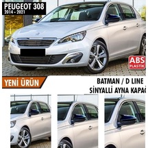 Peugeot 308 (2014 - 2022) Batman Yarasa Ayna Kapağı (piano Black)