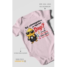 Morivokids Bizi Çekemeyenlere Ne Yazılı Kısa Kollu Bebek Body %100 Pamuk Bebe Pembe