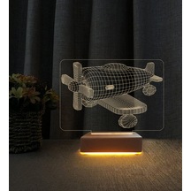 3d Uçak Tasarımlı 3d Led Masa Lambası Doğum Günü Hediyesi Lamba