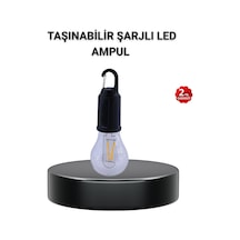 Taşınabilir Şarjlı Led Kamp Lambası Type-c Girişli Ve Kancalı Tasarım Antrasit