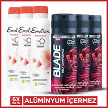 Blade Self Confidence Erkek Deodorant 3x150 Ml,emotion Romance Kadın Deodorant 3x150 Ml