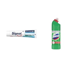Signal Diş Macunu Üçlü Koruma, 120 Ml 1 Domestos Yoğun Kıvamlı Çamaşır Suyu Maksimum Hijyen Dağ Esintisi, 750 Ml 5